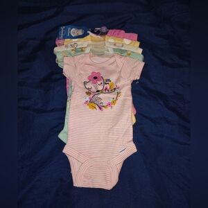 Gerber (5pk) Bodysuits/Size Newborn (Girls)